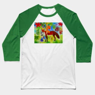 Fox and fairies Baseball T-Shirt